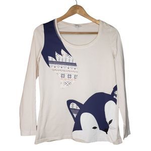 𝅺3 for $25 Reitmans Fox Long sleeve t-shirt Medium